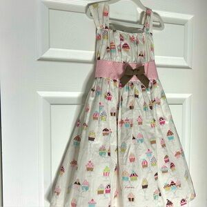 🍭Maggie & Zoe Colorful Cupcake Dress with Pink Accent Size 7 NWT